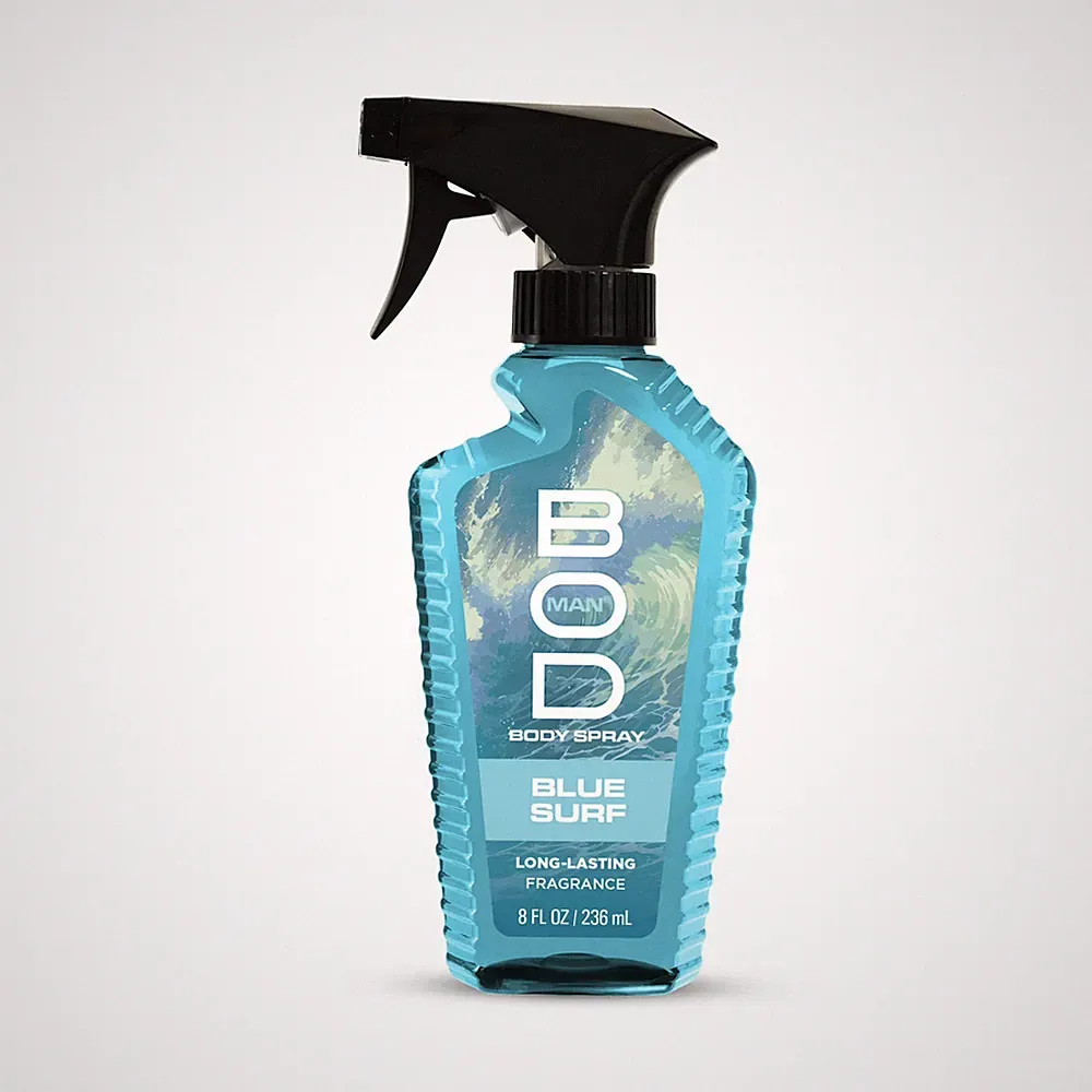 BOD man Fragrance Body Spray, Blue Surf, 8 fl oz