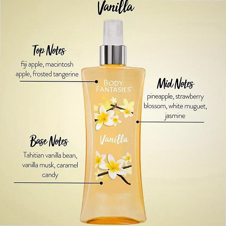 Body Fantasies Signature Fragrance Body Spray, Vanilla, 8 fl oz