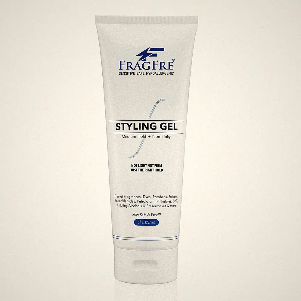 FRAGFRE Styling Gel Fragrance Free 8 oz Medium Hold - Hair Styling Gel for Se...