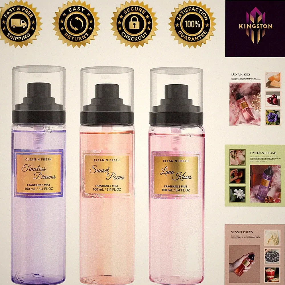 Fruity Body Spray Set - 3 Irresistible Mists for All-Day Confidence