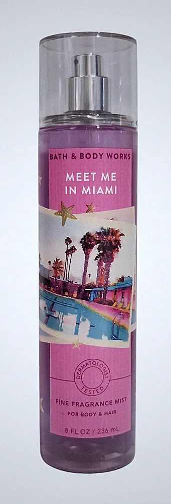 NEW BATH & BODY WORKS MEET ME IN MIAMI FRAGRANCE BODY MIST SPRAY 8 FL OZ